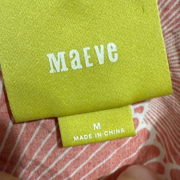 Maeve by Anthropologie Flower Market Swing Dress Velvet Burnout Red Motif Sz M - Picture 6 of 14